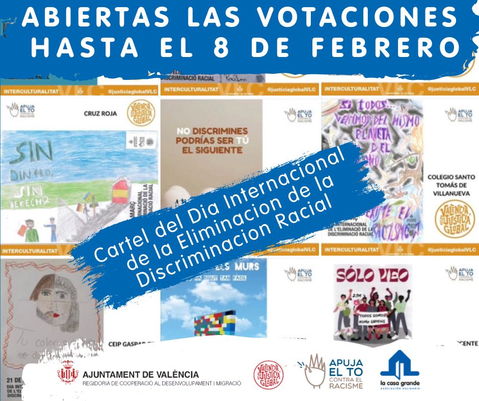 Se abre la votación: elige el cartel del Día de la Eliminación de la Discriminación Racial XARXA XXX Post De Facebook Horizontal