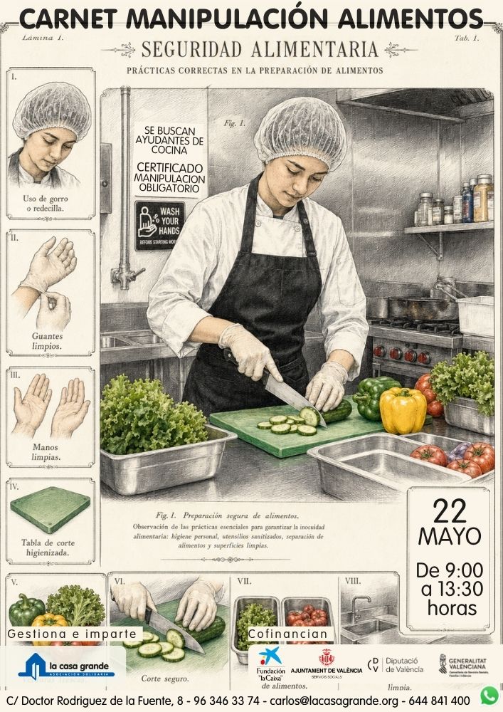 SABER HACERLO BIEN Y TENER EL CERTIFICADO QUE LO DEMUESTRA taller carnet manipulación de alimentos (21 x 29.7 cm)