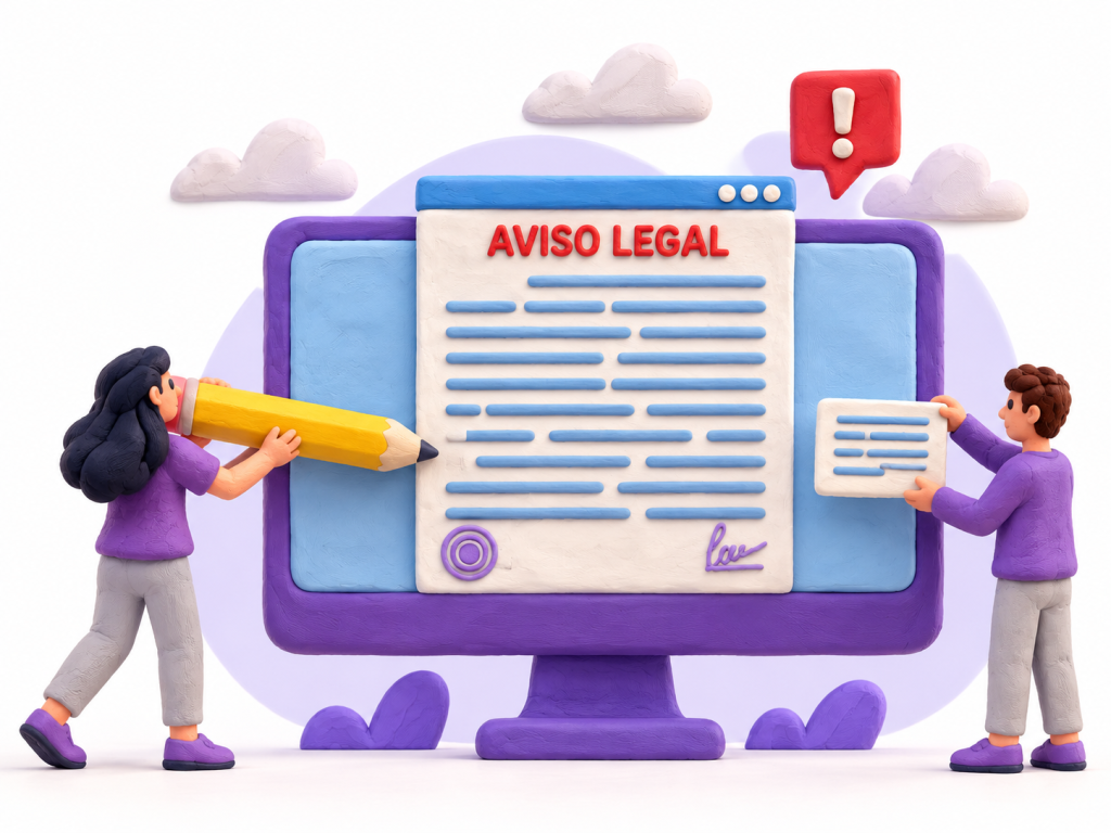 Aviso legal aviso legal en arcilla